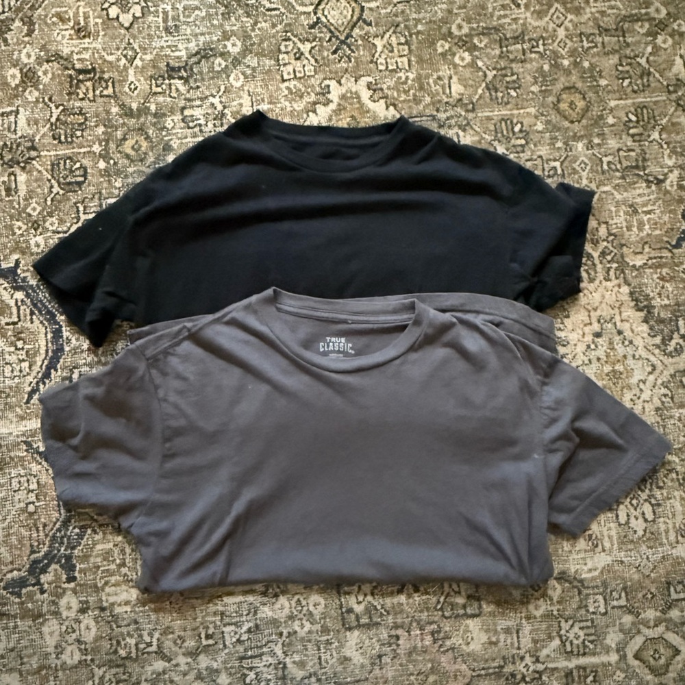 Two True Classic Black and Gray T-Shirts